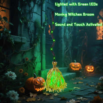 Animated Witch Broom – Lights, Music & Motion – The Life of the Party