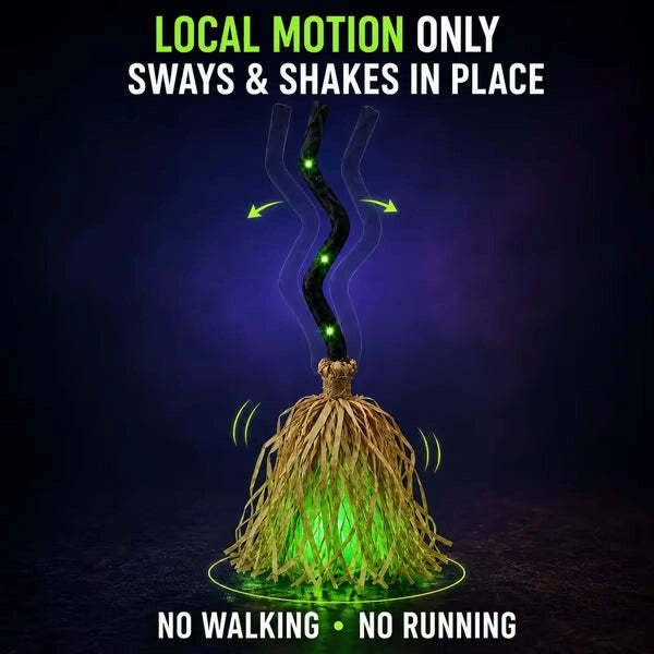 Animated Witch Broom – Lights, Music & Motion – The Life of the Party