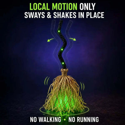 Animated Witch Broom – Lights, Music & Motion – The Life of the Party