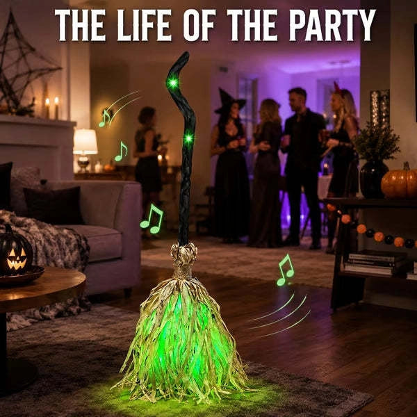 Animated Witch Broom – Lights, Music & Motion – The Life of the Party