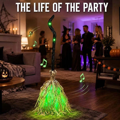 Animated Witch Broom – Lights, Music & Motion – The Life of the Party